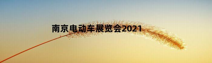 南京电动车展览会2021